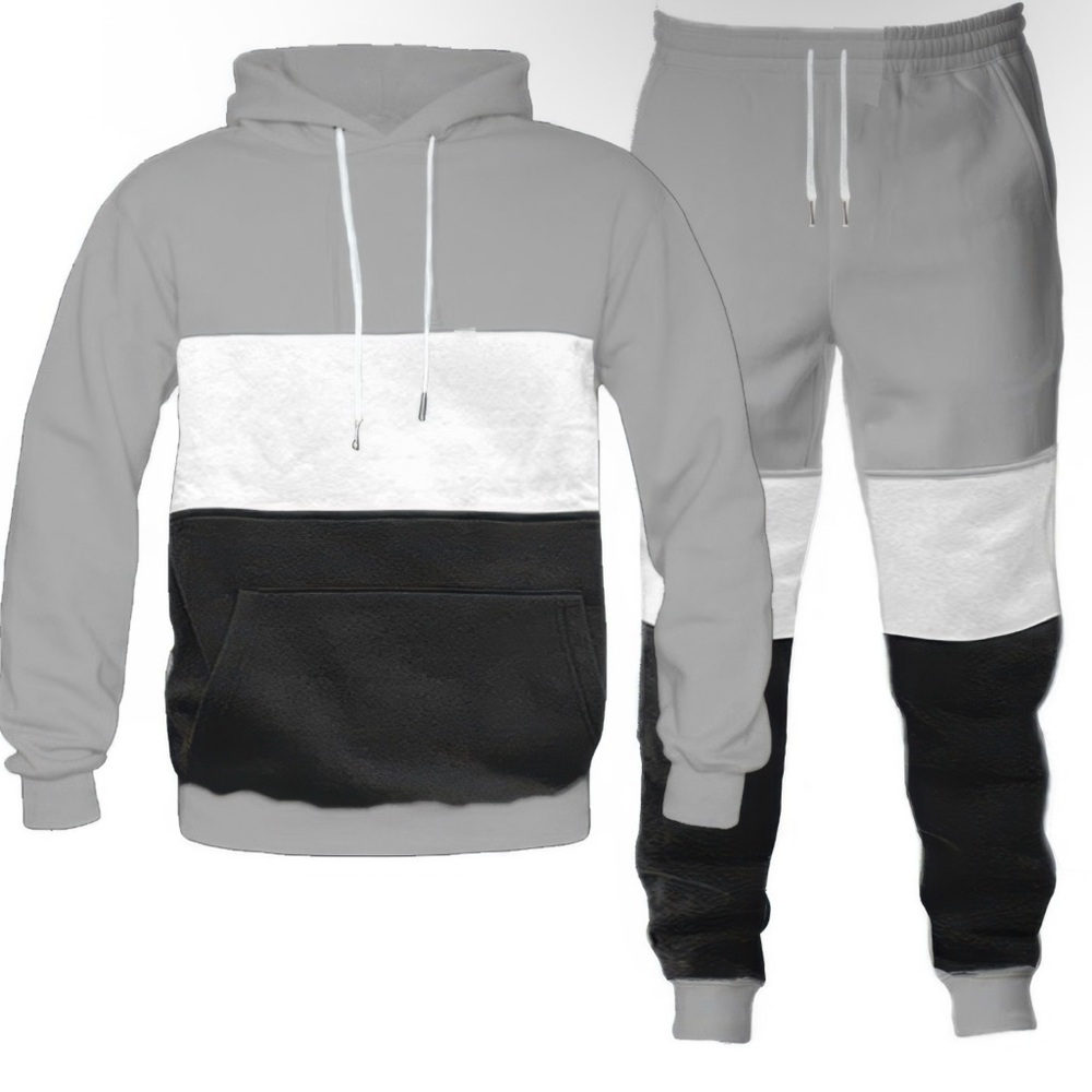 Men’s Color block sweat set 2pcs